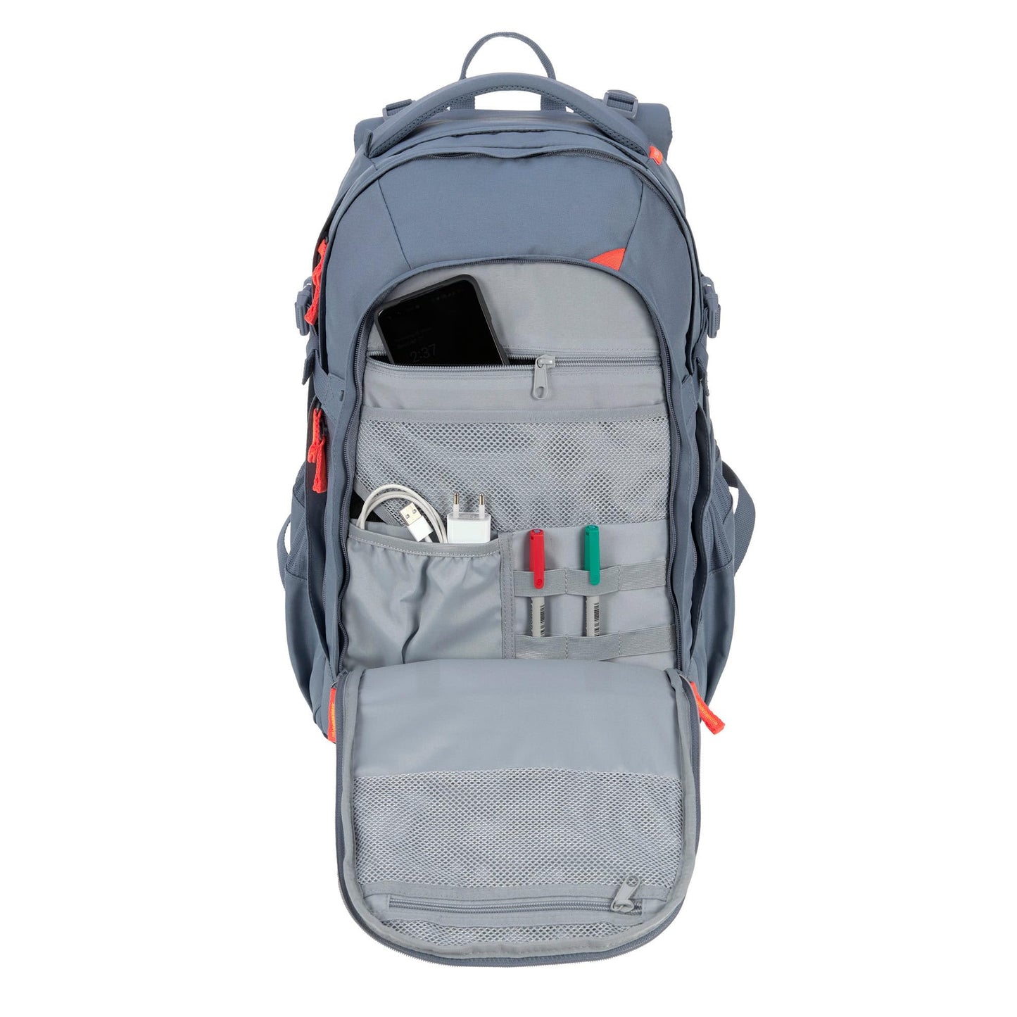 BOLD Lässig Schulrucksack | Reflektoren | Höhenverstellbar | Blau