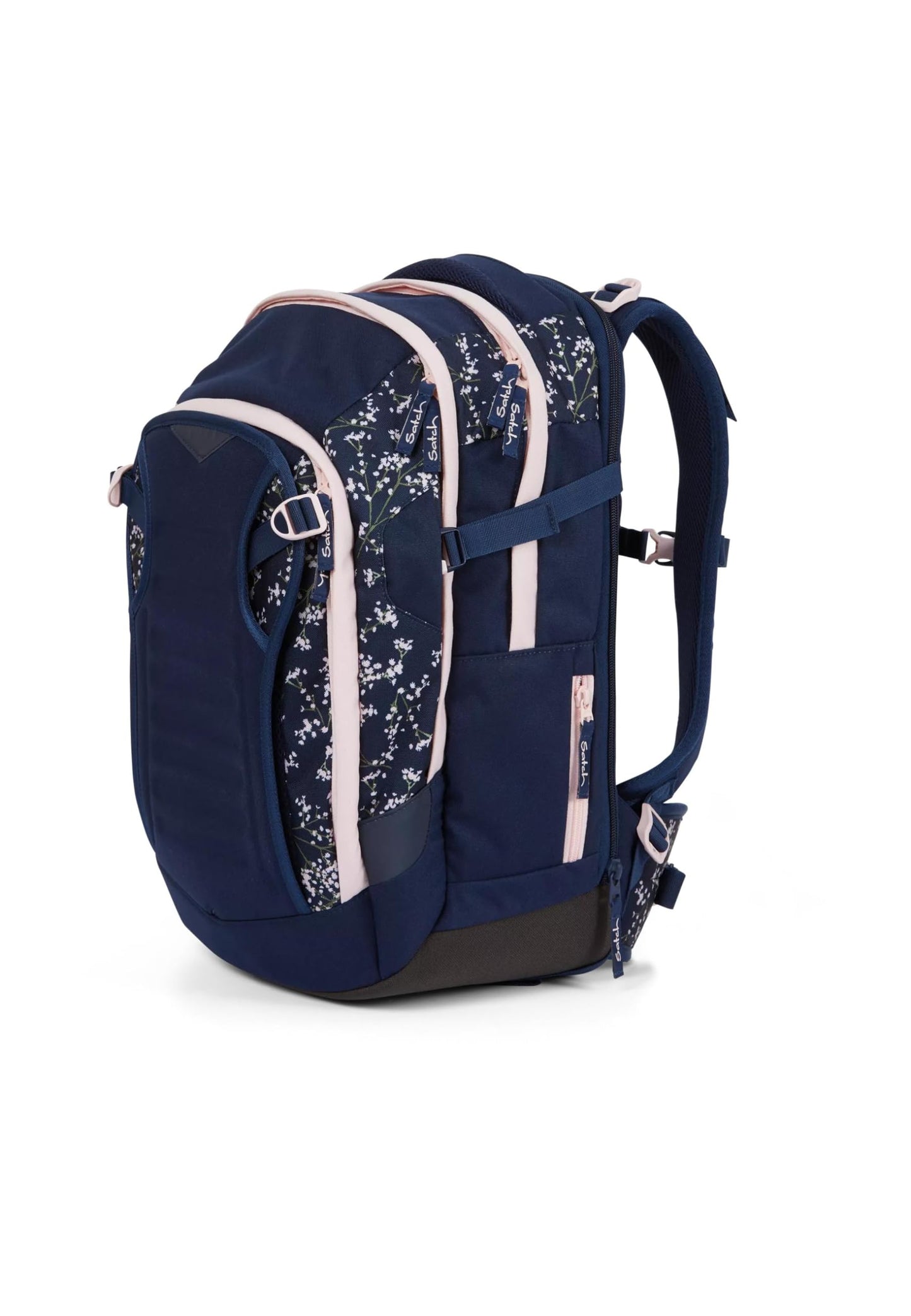 satch match Schulrucksack | Ergonomisch | Erweiterbar 35L | Fronttasche | Dunkelblau