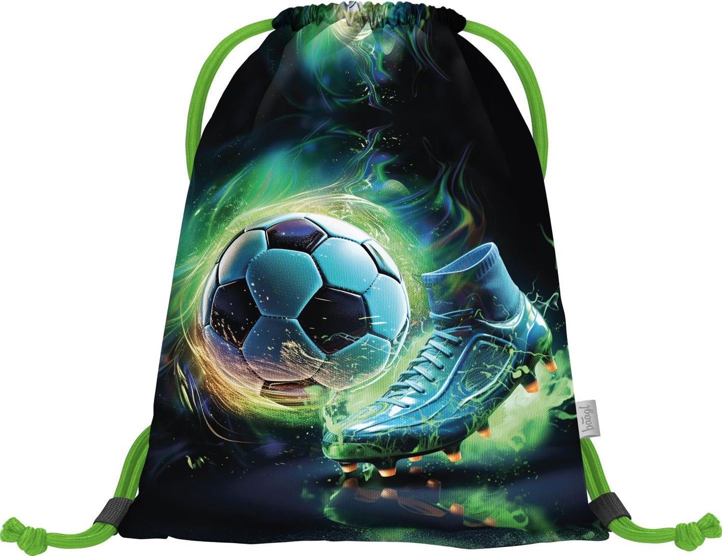 Baagl Schulranzen-Set 3-teilig | Ergonomisch | Brustgurt | Fußballspieler