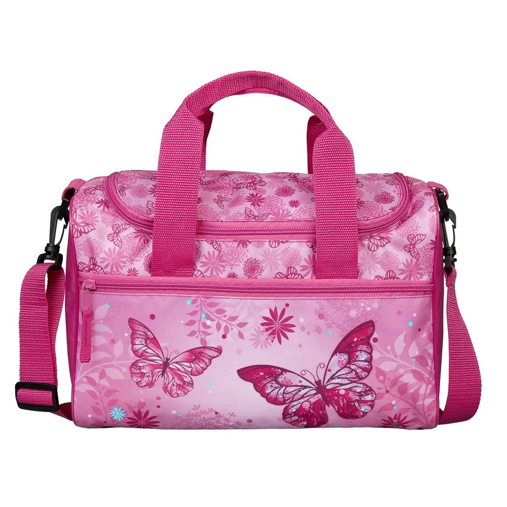 Familando Schulranzen Komplett-Set | Ergonomisch | Mit Schultüte | Butterfly Pink