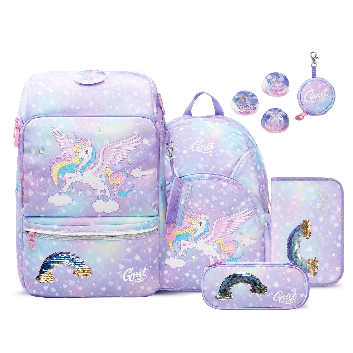 GMT for Kids Schulranzen-Set 6-teilig | Ultraleicht | Ergonomisch | 22L | 1.-4. Klasse