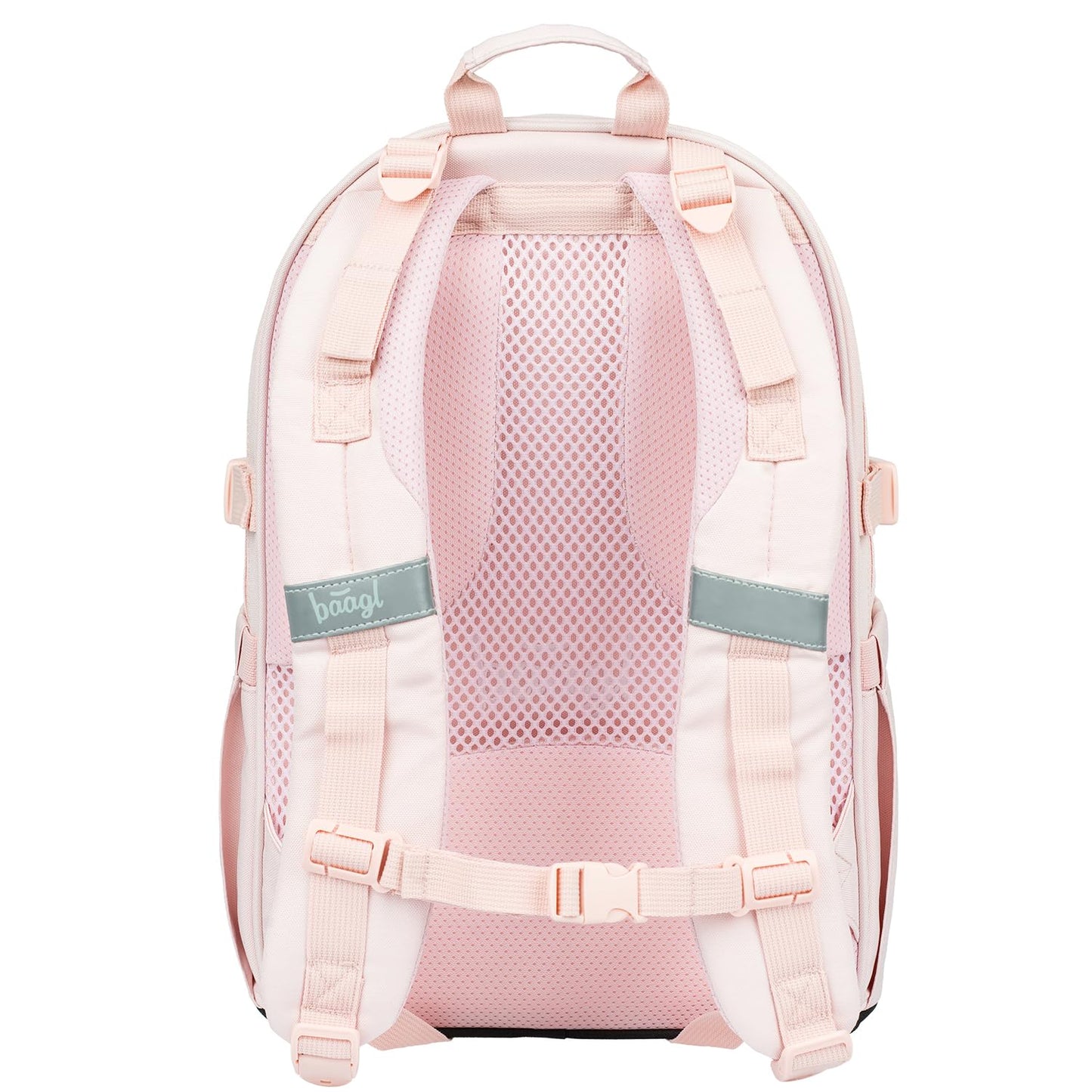 Baagl Schulrucksack-Set 3-teilig | Ergonomisch | Brustgurt | Grundschule | Sand