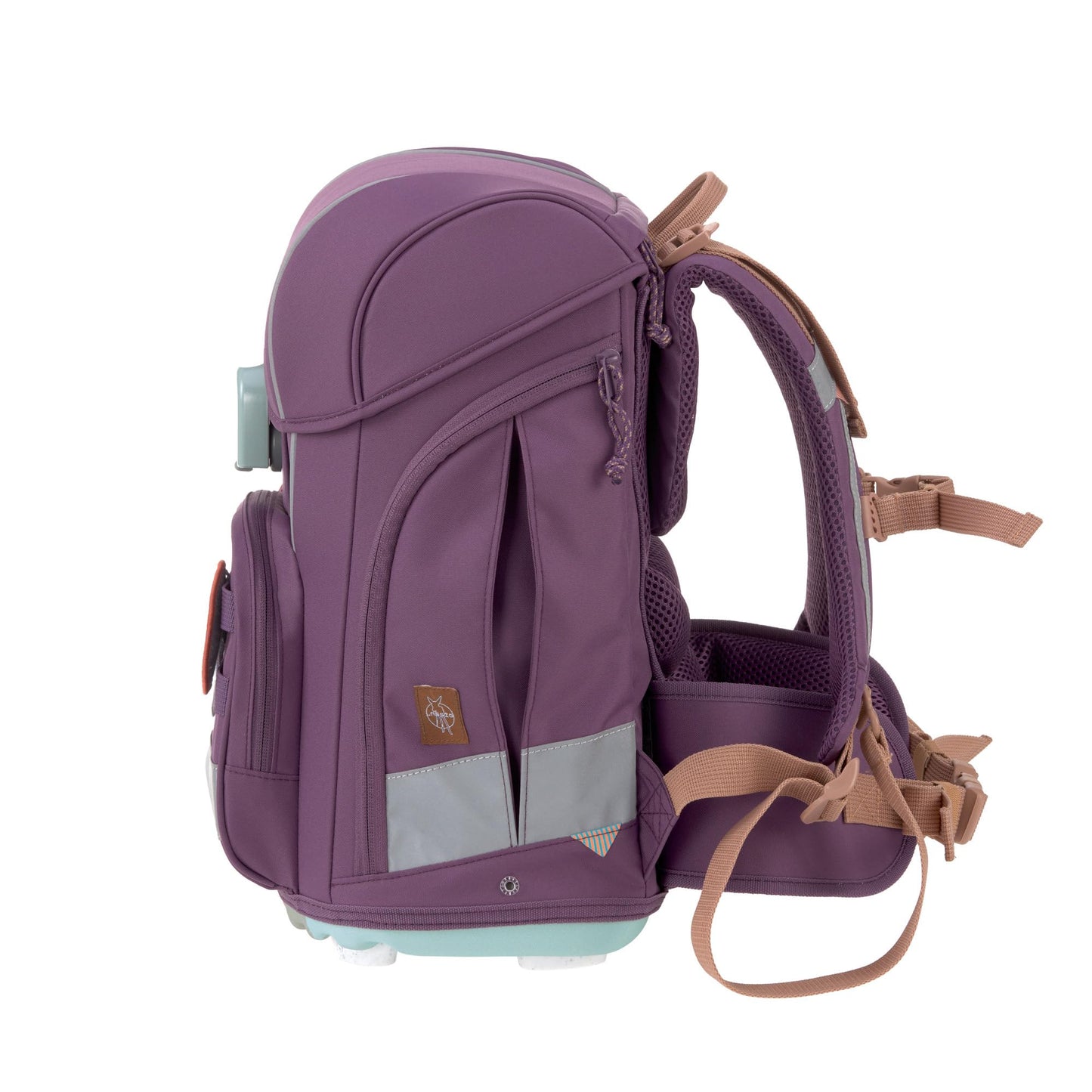 LÄSSIG 7-teiliges Schulranzen Set Kinder/School Set Boxy Unique purple