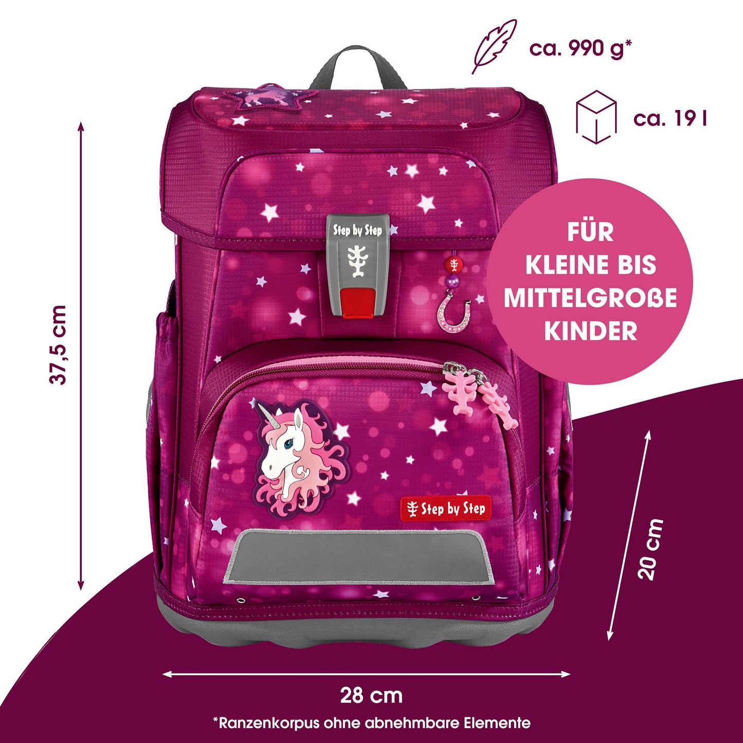 Step by Step CLOUD Set „Sweet Unicorn“ 5-teilig | Ergonomisch | Höhenverstellbar