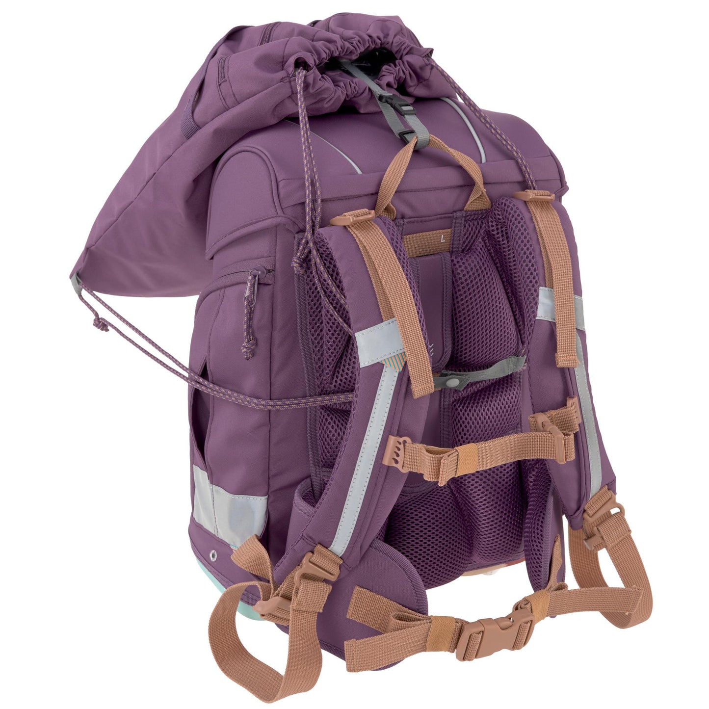 LÄSSIG 7-teiliges Schulranzen Set Kinder/School Set Boxy Unique purple
